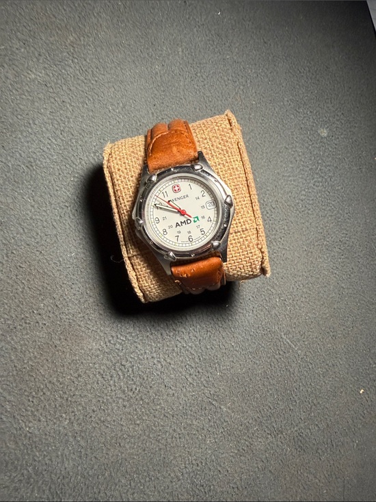 Wenger Other - Wenger Men's Tan Leather Strap Watch with White Dial